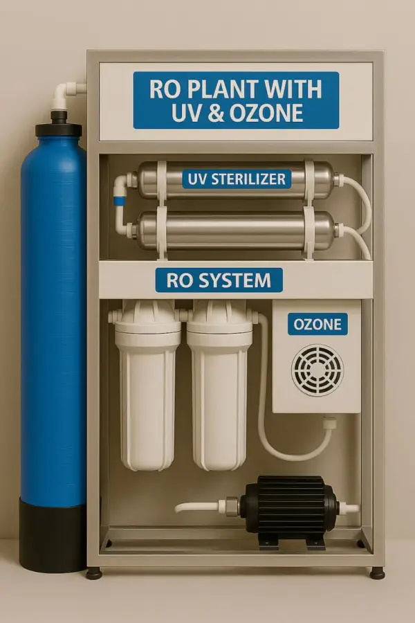 RO Plant with UV & Ozone